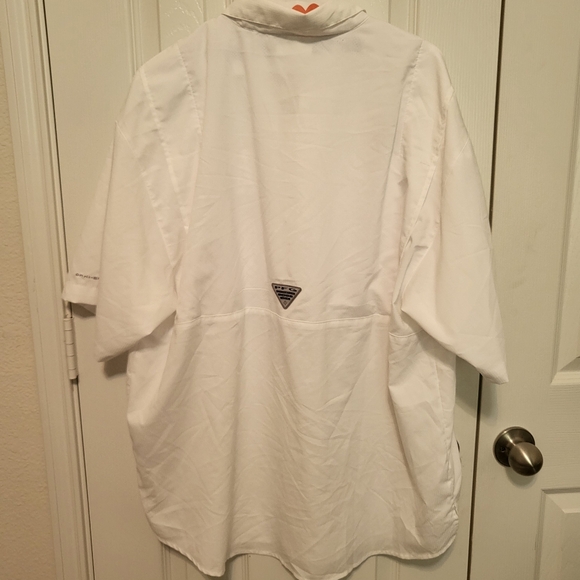 Columbia PFG men's white button-down shirt Texas ATM  Large - Picture 7 of 7